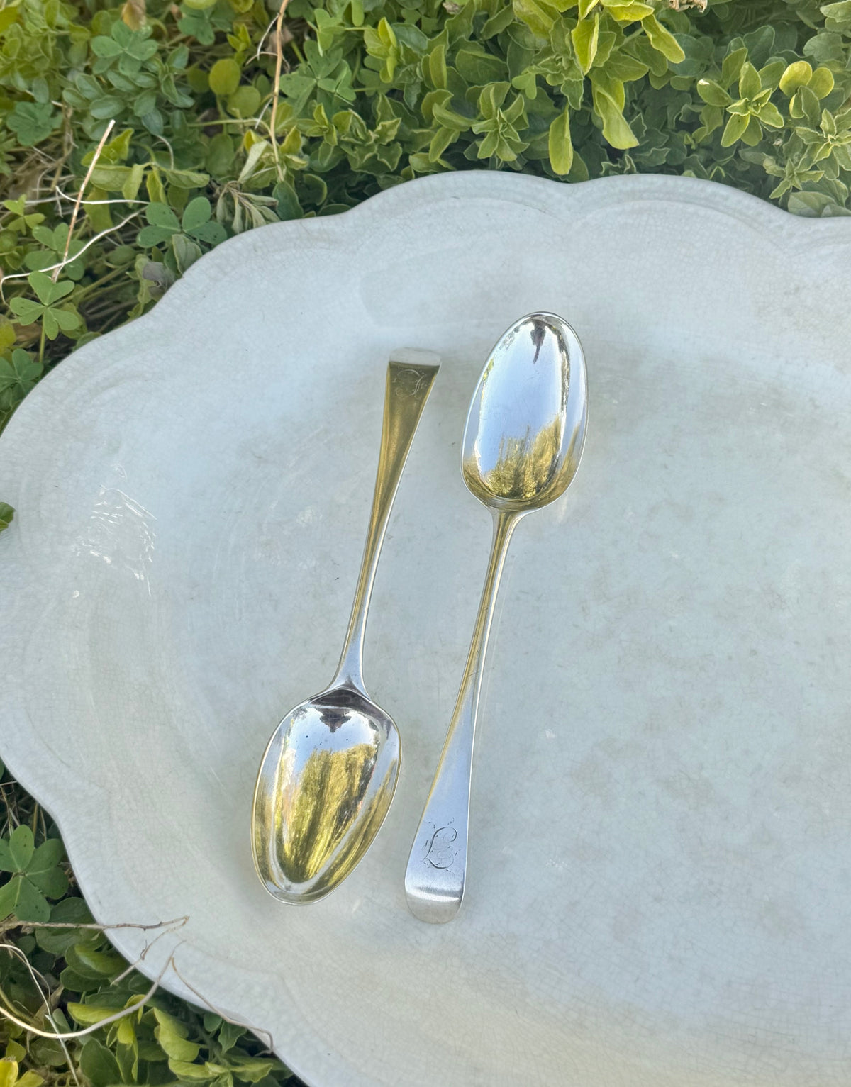 Hallmarked Sliver Serving Spoons | 1781 George Smith III London