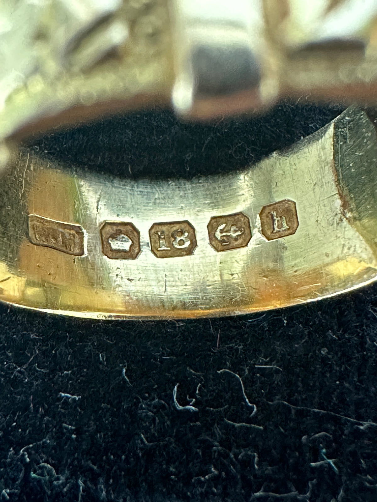 18ct Solid Buckle Ring | Antique, Hand Engraved