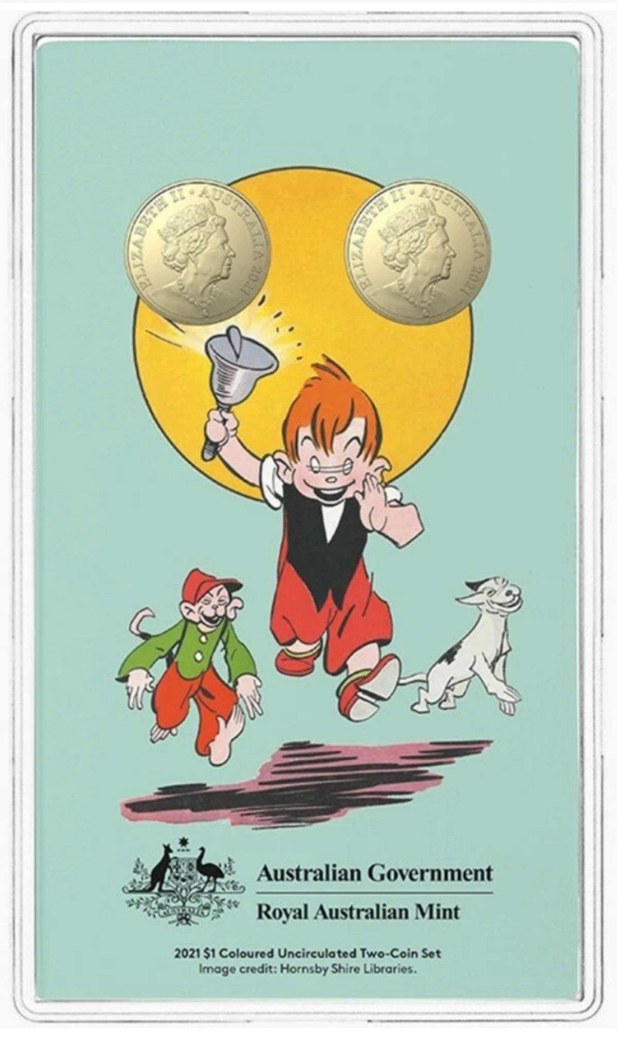 2021 Centenary of Ginger Meggs Coloured $1 Two-Coin Set – Royal Australian Mint