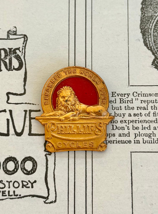 Phillips Cycles Advertising Badge | English 1930’s