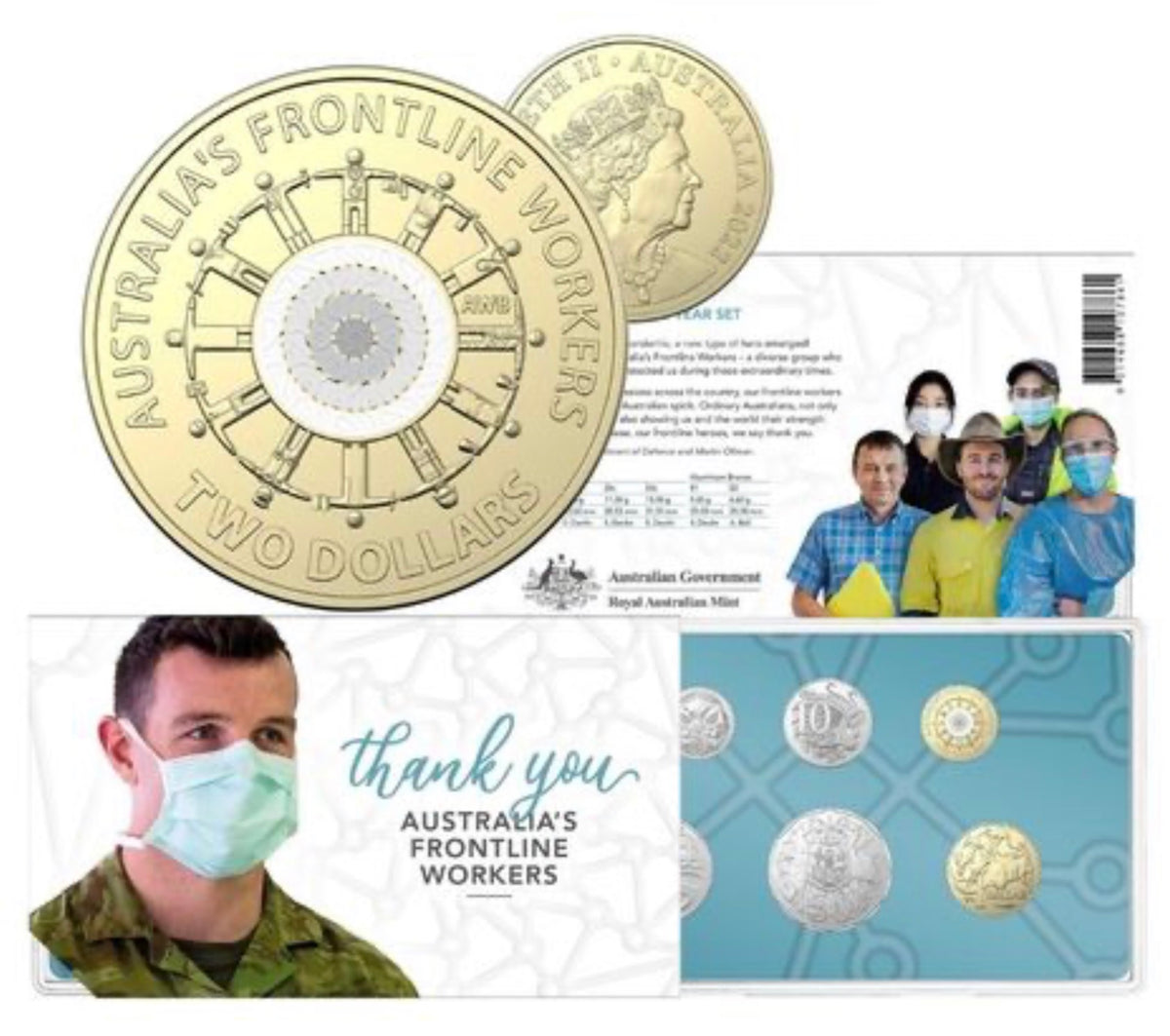 2022 Frontline Workers Six-Coin Uncirculated Year Set