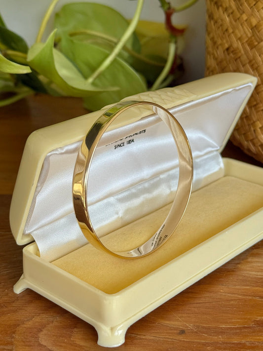Elegant Solid 9ct Gold Bangle | Substantial & Timeless