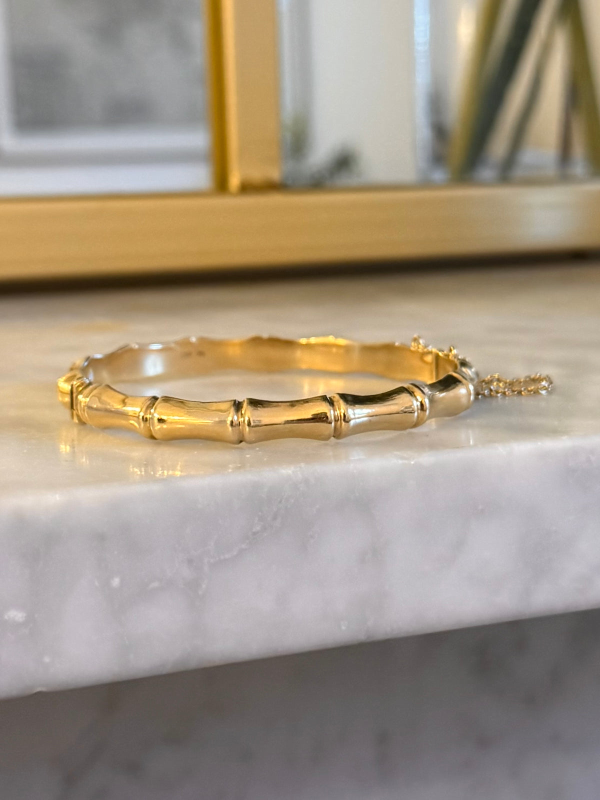 Vintage 9ct Gold Bamboo Bangle Bracelet, Australian