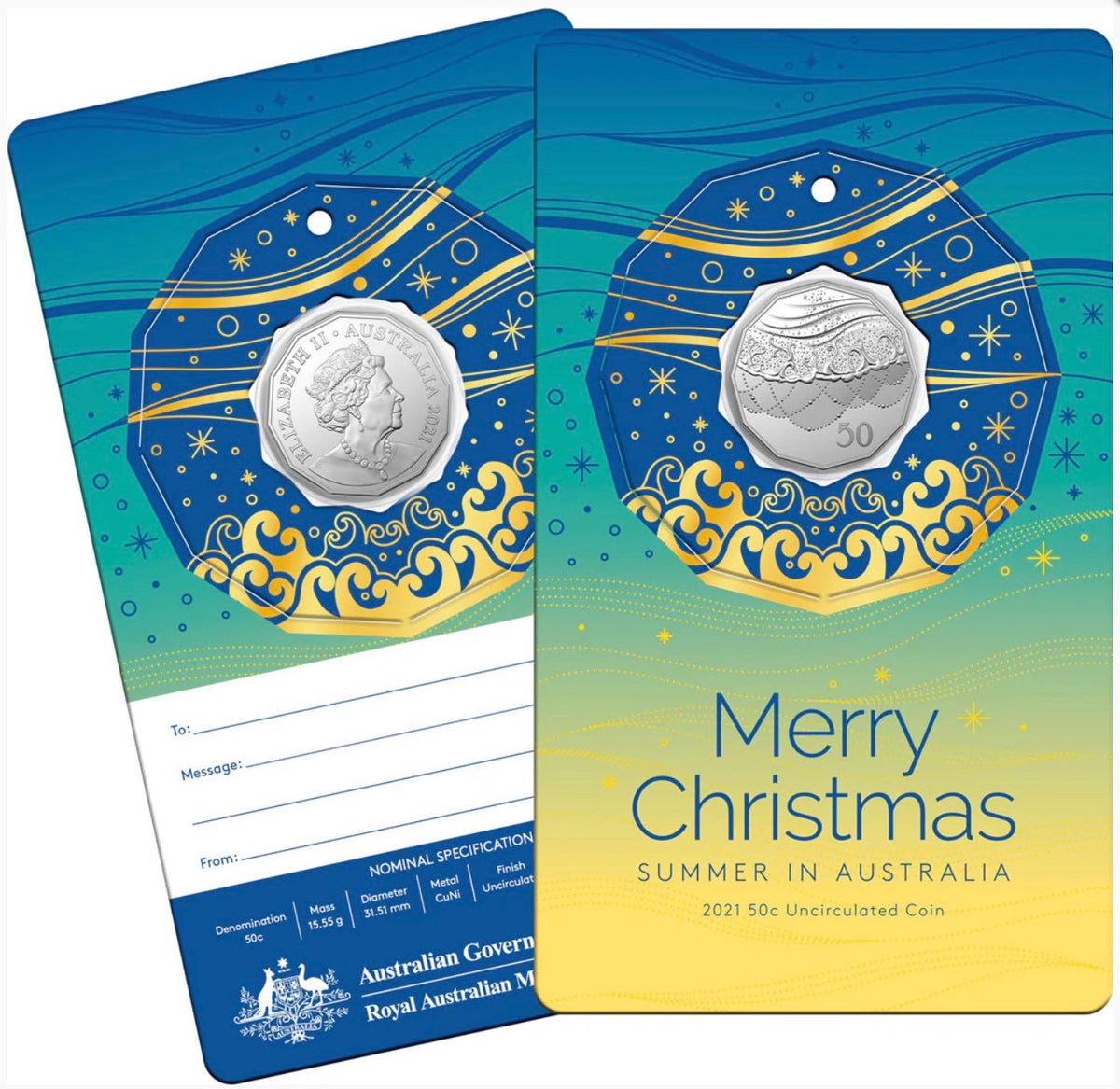 2021 Royal Australian Mint Summer in Australia 5 Coin 50 Cent Set