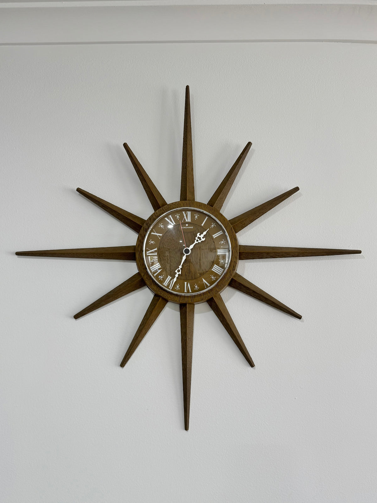 Vintage Junghans Starburst Clock | German Made | Mid Century Modern | Working Order