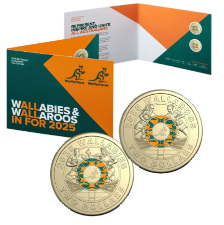 2025 Rugby Australia Wallabies & Wallaroos Two $2 Coin Collection | Royal Australian Mint