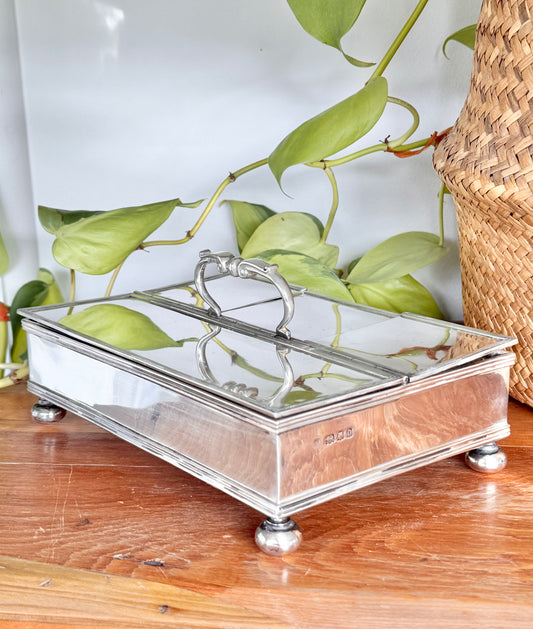 Sterling Silver Hallmarked Treasury Ink Stand | C. S. Harris & Sons Ltd, 1919