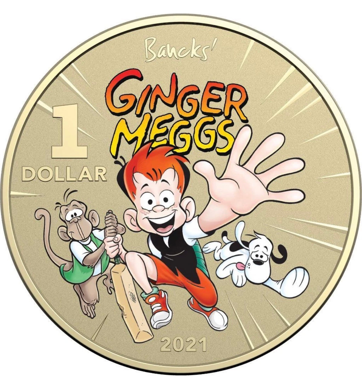 2021 Centenary of Ginger Meggs Coloured $1 Two-Coin Set – Royal Australian Mint