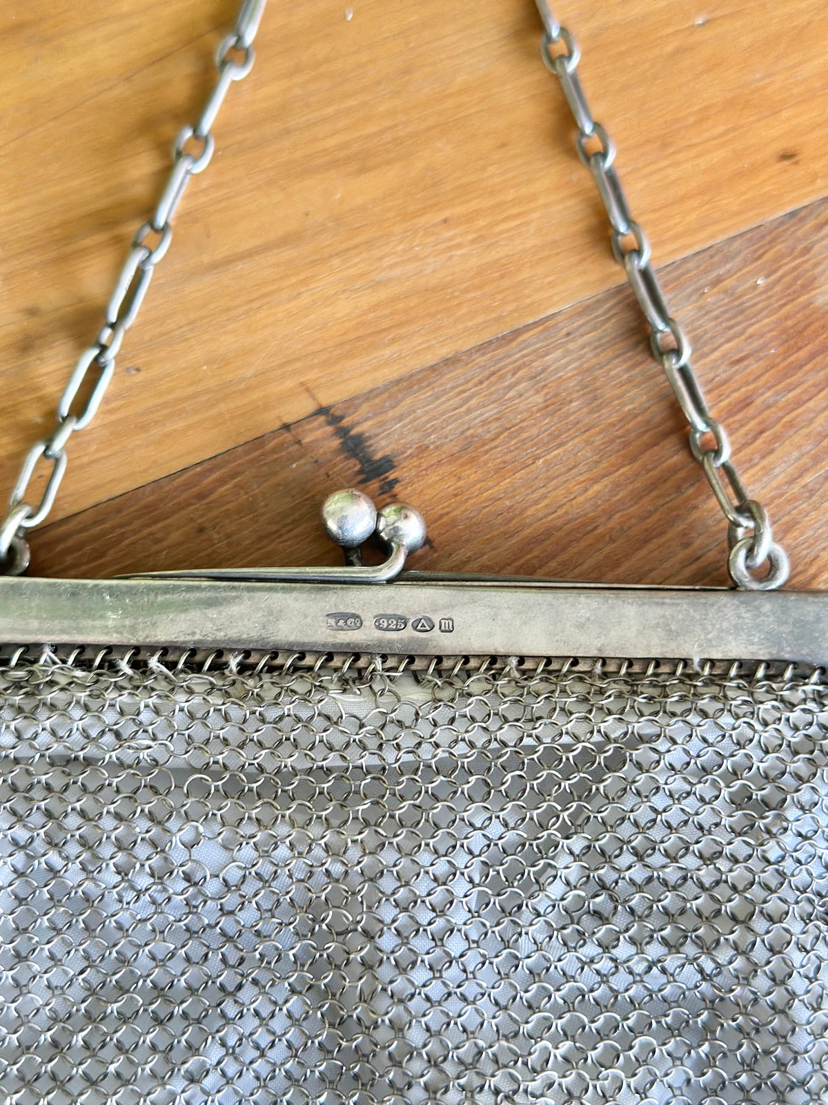 Edwardian Sterling Silver Chain Purse | Birmingham Import Mark 1911