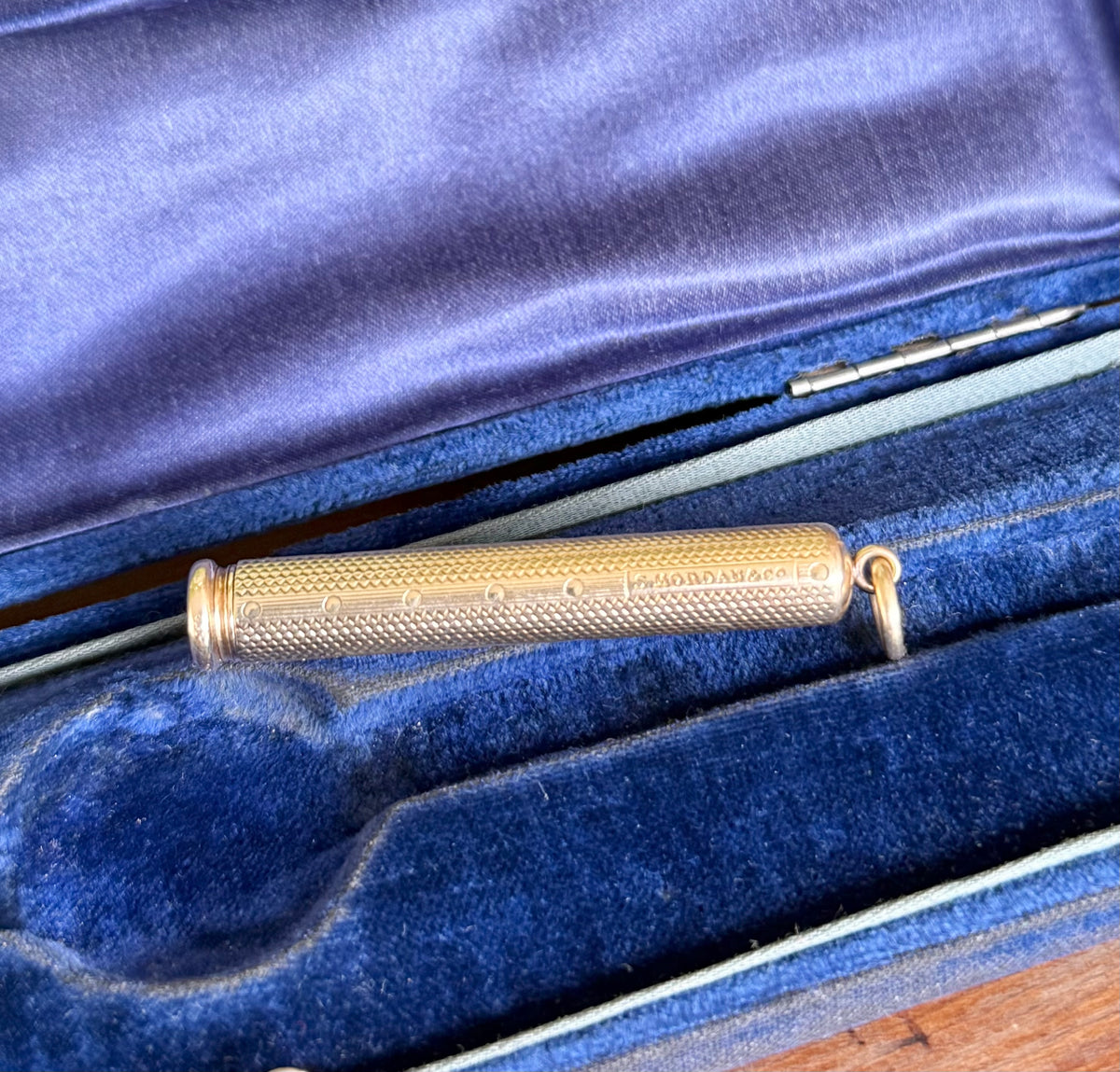 15ct Gold Retractable Dip Pen & Pencil Combination by Sampson Mordan & Co | Intricate Machine Engraving c.1900s