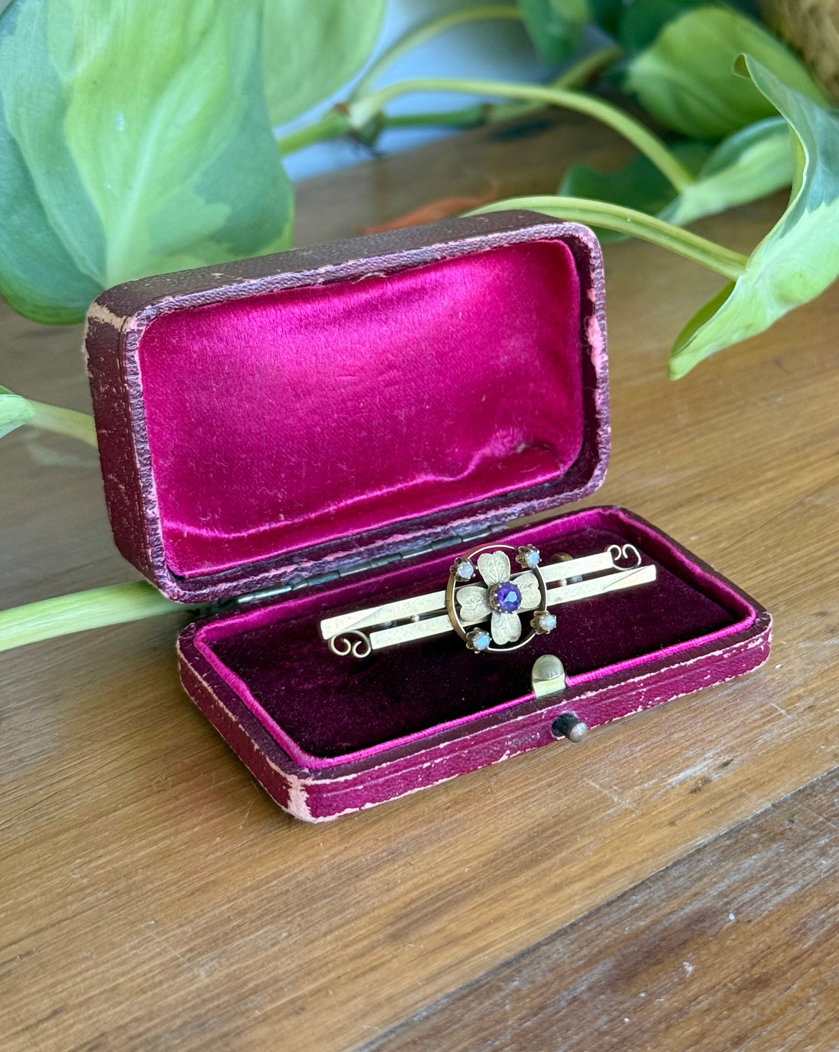 9ct Amethyst and Seed Pearl Brooch | 1900’s Taylor & Sharp, Hobart