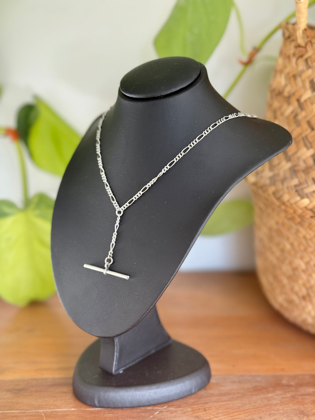 Vintage Fob | T-Bar Fine Necklace Sterling Sliver