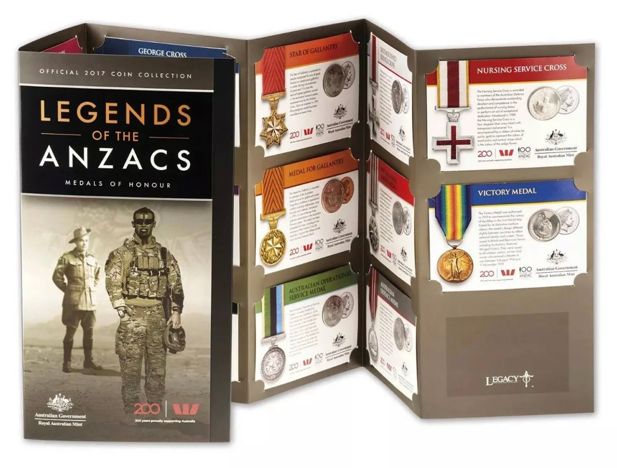 2017 Legends of the Anzacs – Medals of Honour Complete 14-Coin Collection