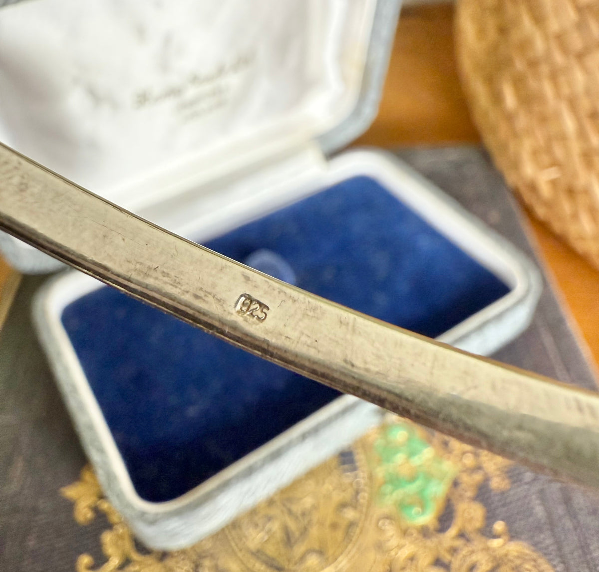 Irish Claddagh Sterling Silver Bangle | Late 20th Century