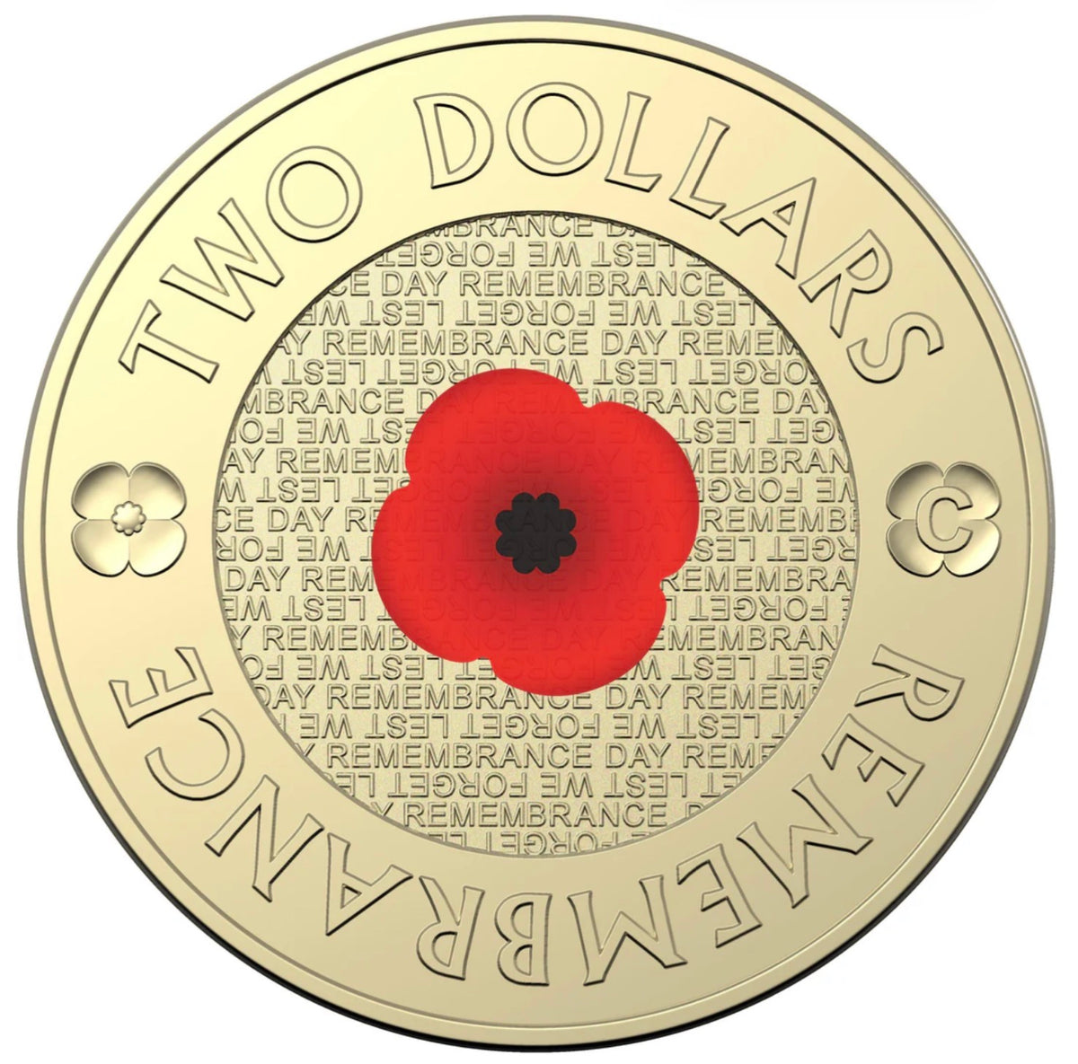 2022 Red Poppy Remembrance Day 'C' Mintmark $2 Coin on Card | Royal Australian Mint