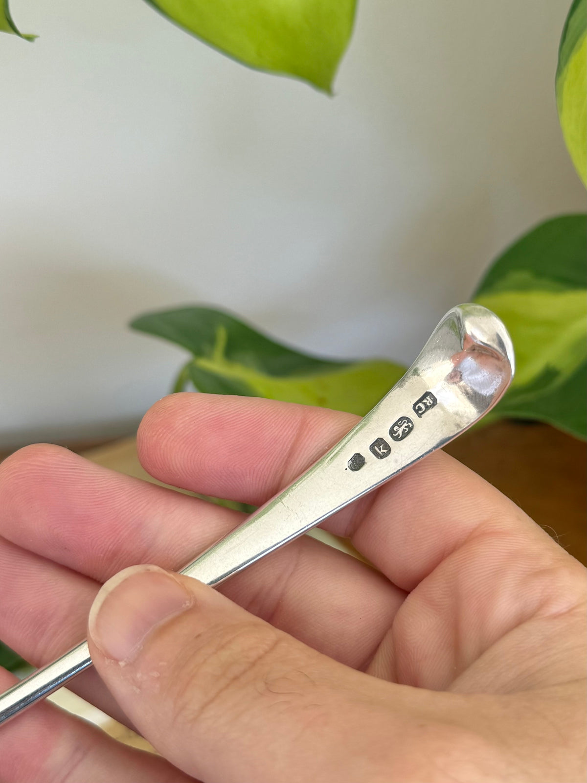 Georgian Sterling Silver Sugar Sifter Spoon with Heraldic Sea-Lion Crest – London 1785