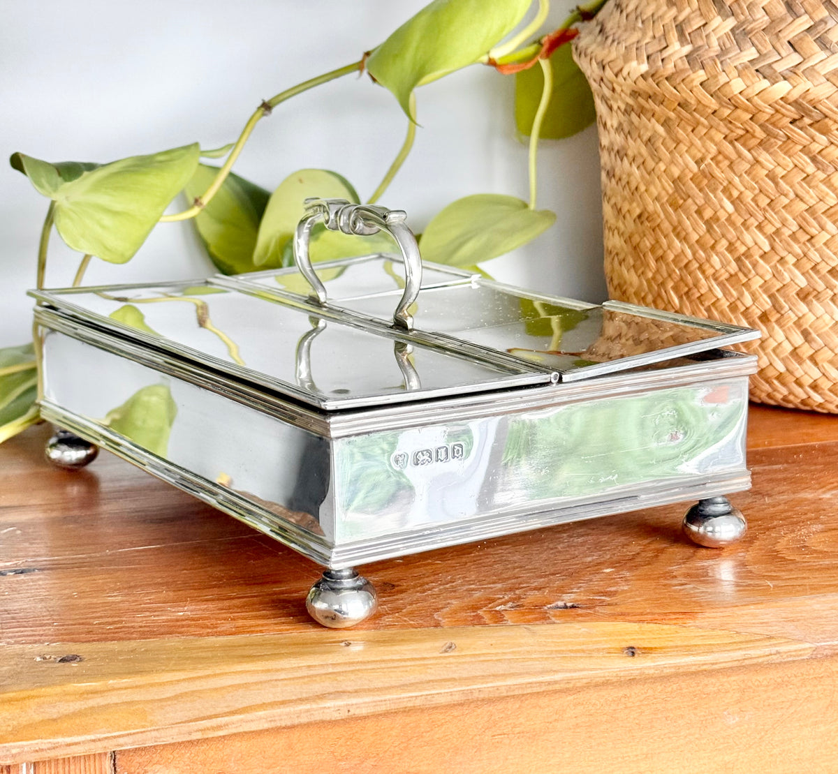 Sterling Silver Hallmarked Treasury Ink Stand | C. S. Harris & Sons Ltd, 1919