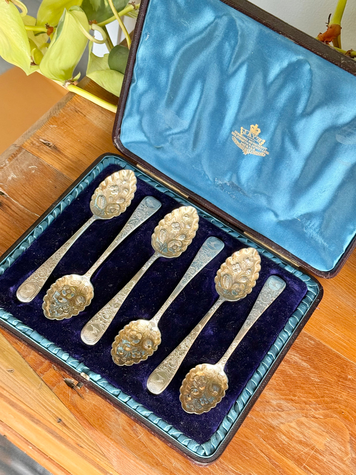 Hallmarked Sterling Silver Berry Tea Spoon Set | Exeter 1853