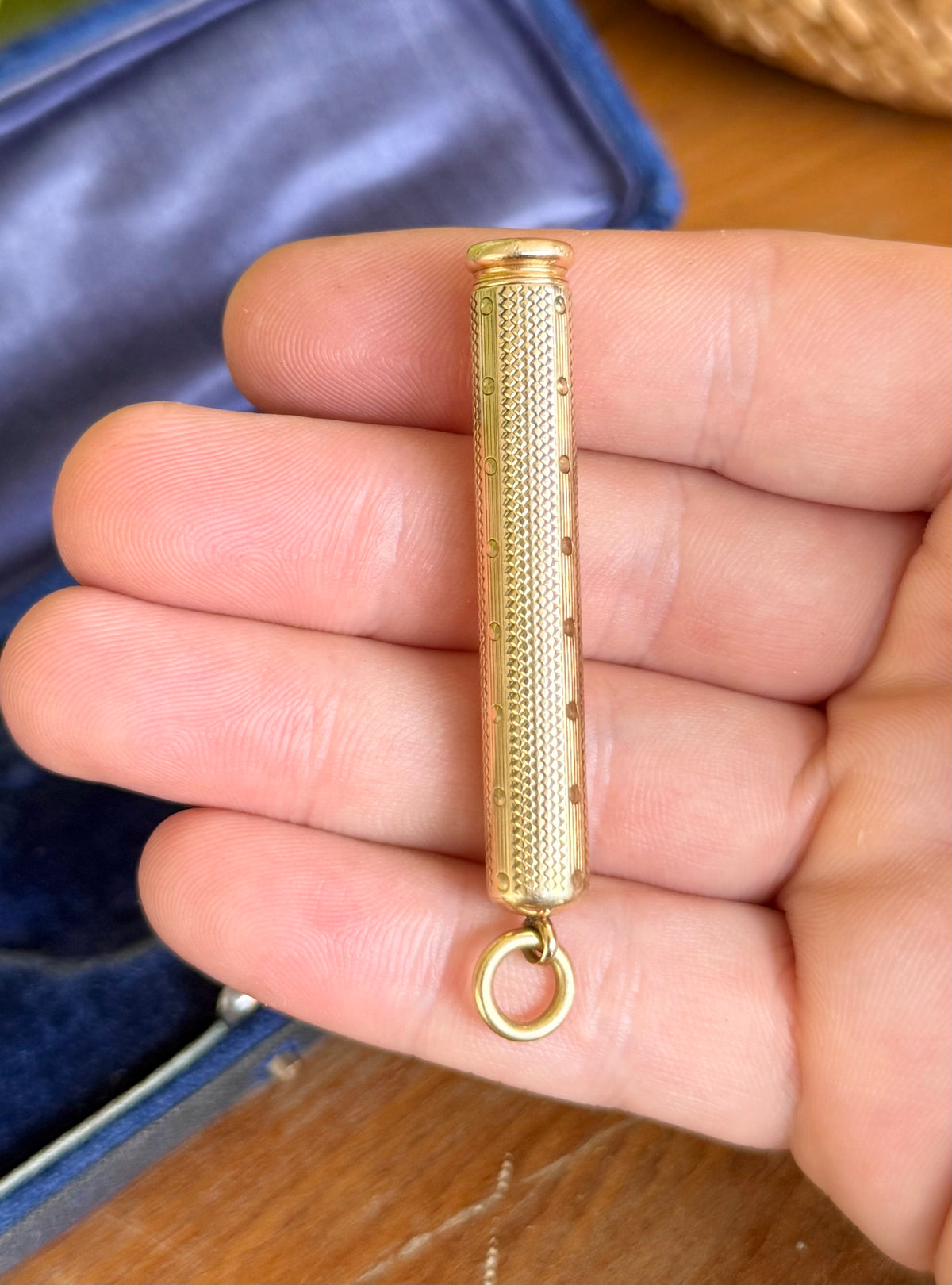 15ct Gold Retractable Dip Pen & Pencil Combination by Sampson Mordan & Co | Intricate Machine Engraving c.1900s