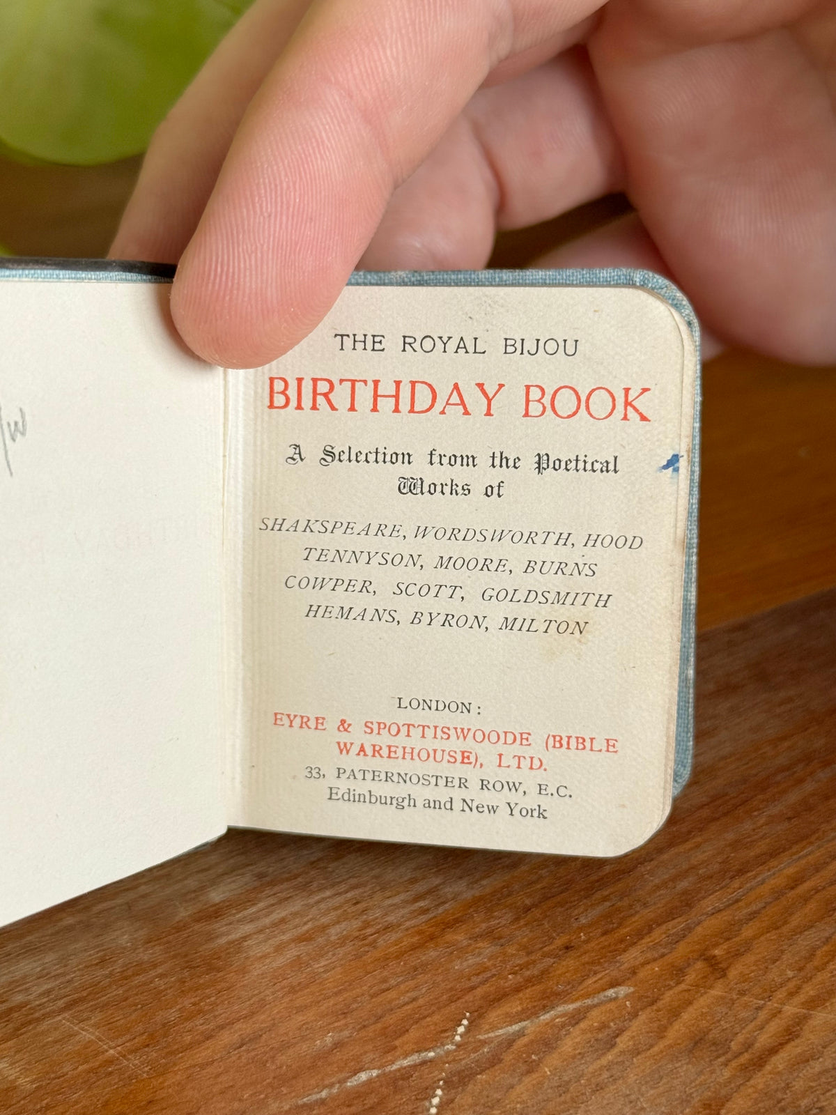 Royal Bijou Miniature Birthday Book | Hallmarked Silver Front | Chester 1906