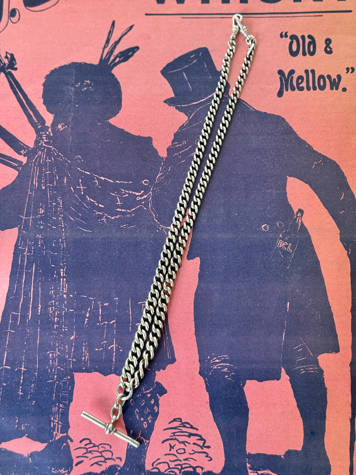 Antique Sterling Silver Fob Chain Necklace | Circa 1880’s Australian