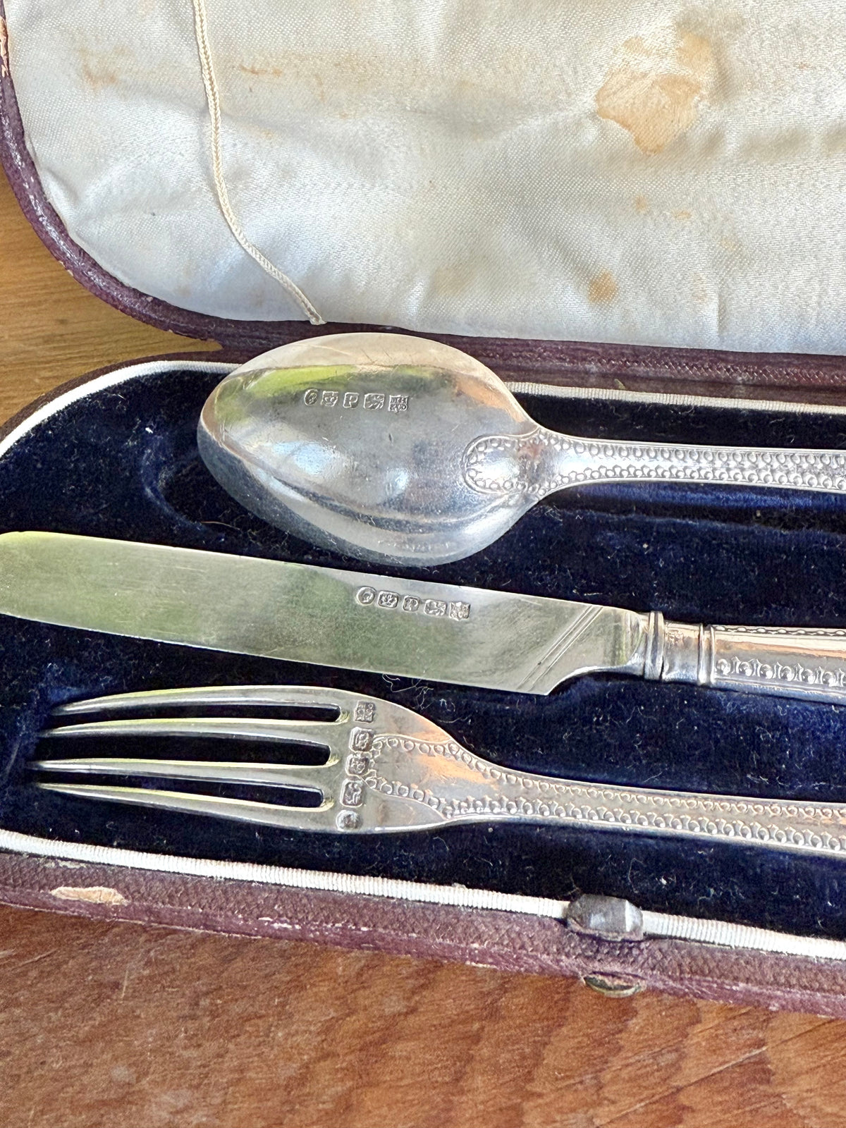 Children’s Hallmarked Silver Cutlery Set | 1858 Victorian Martin, Hall & Co.