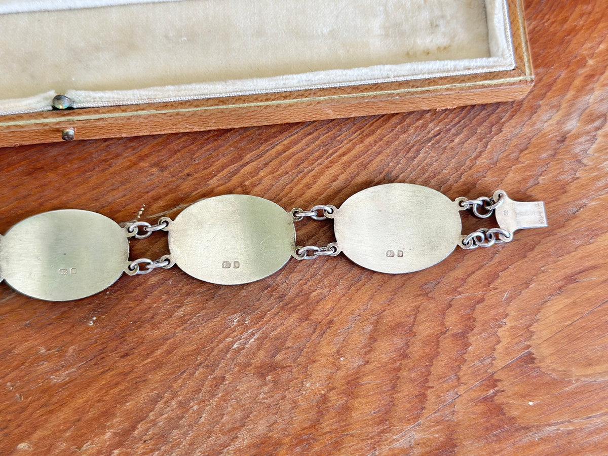 1945 Sterling Silver Landmark Bracelet by Lonwick Industries | Post-War London Icons