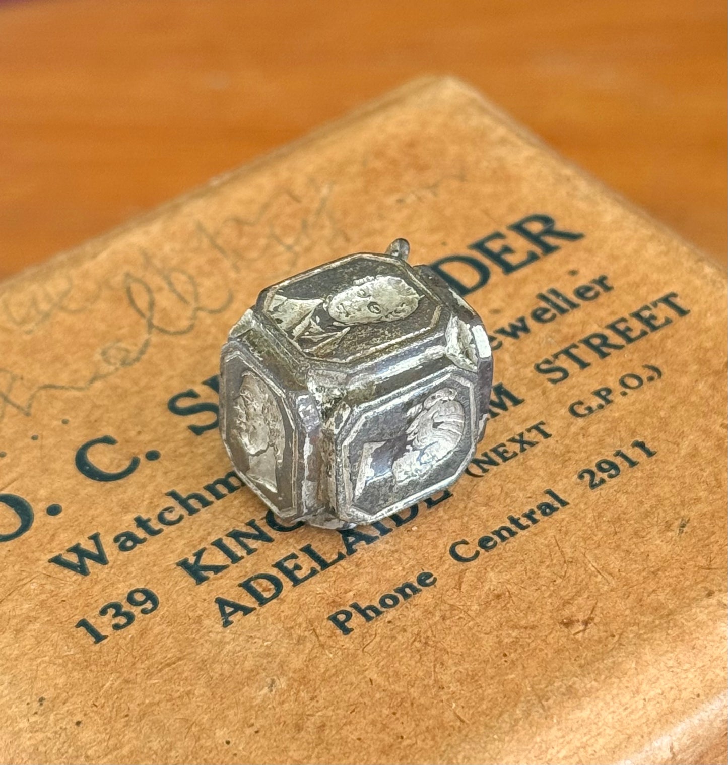Antique Famous Faces Wax Seal | Brass Circa 1850