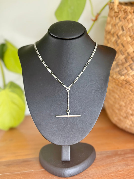 Vintage Fob | T-Bar Fine Necklace Sterling Sliver