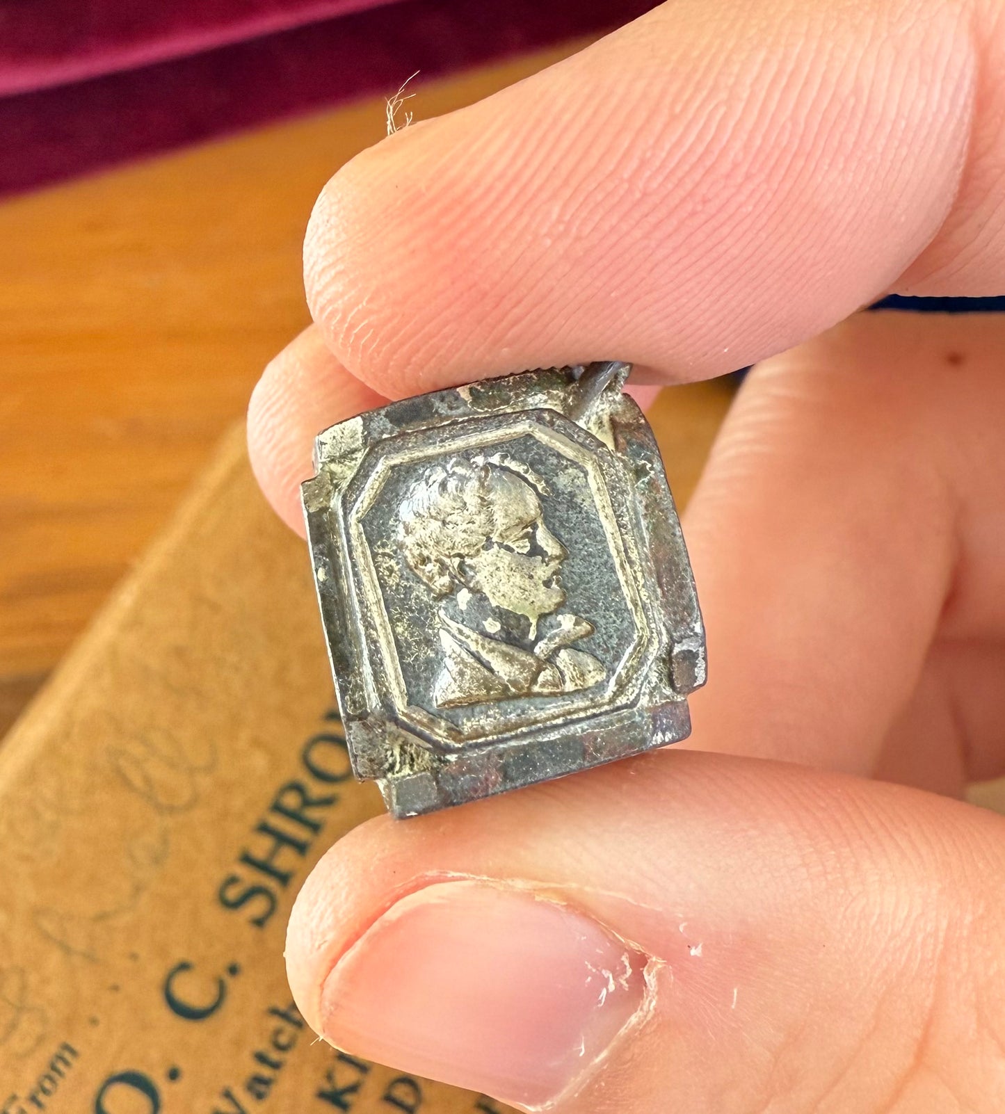 Antique Famous Faces Wax Seal | Brass Circa 1850