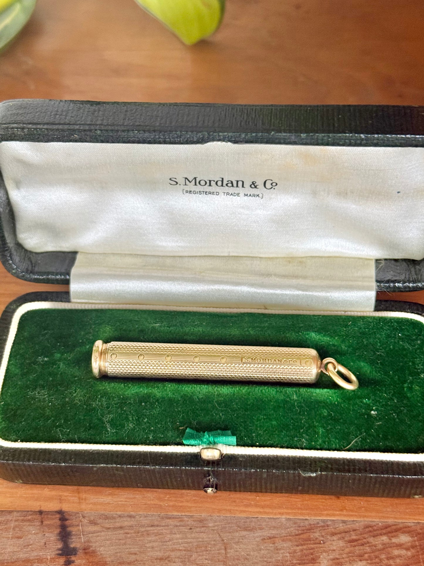 15ct Gold Retractable Dip Pen & Pencil Combination by Sampson Mordan & Co | Intricate Machine Engraving c.1900s