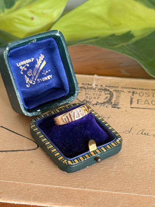 Edwardian Mizpah Ring – 1900 Birmingham Hallmarked, Size P
