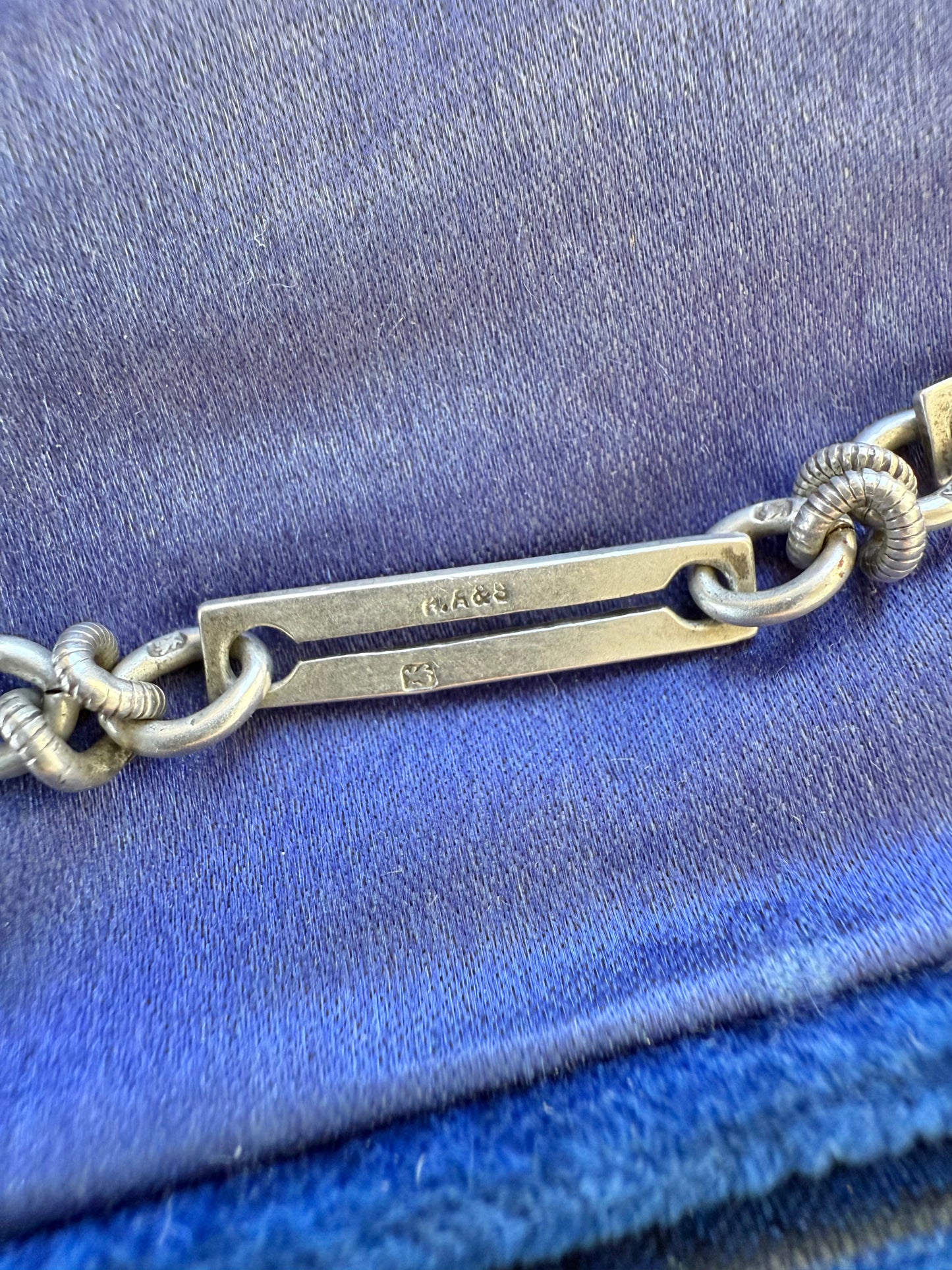 Victorian Fob, Pocket Watch Chain | Hallmarked Sterling Silver