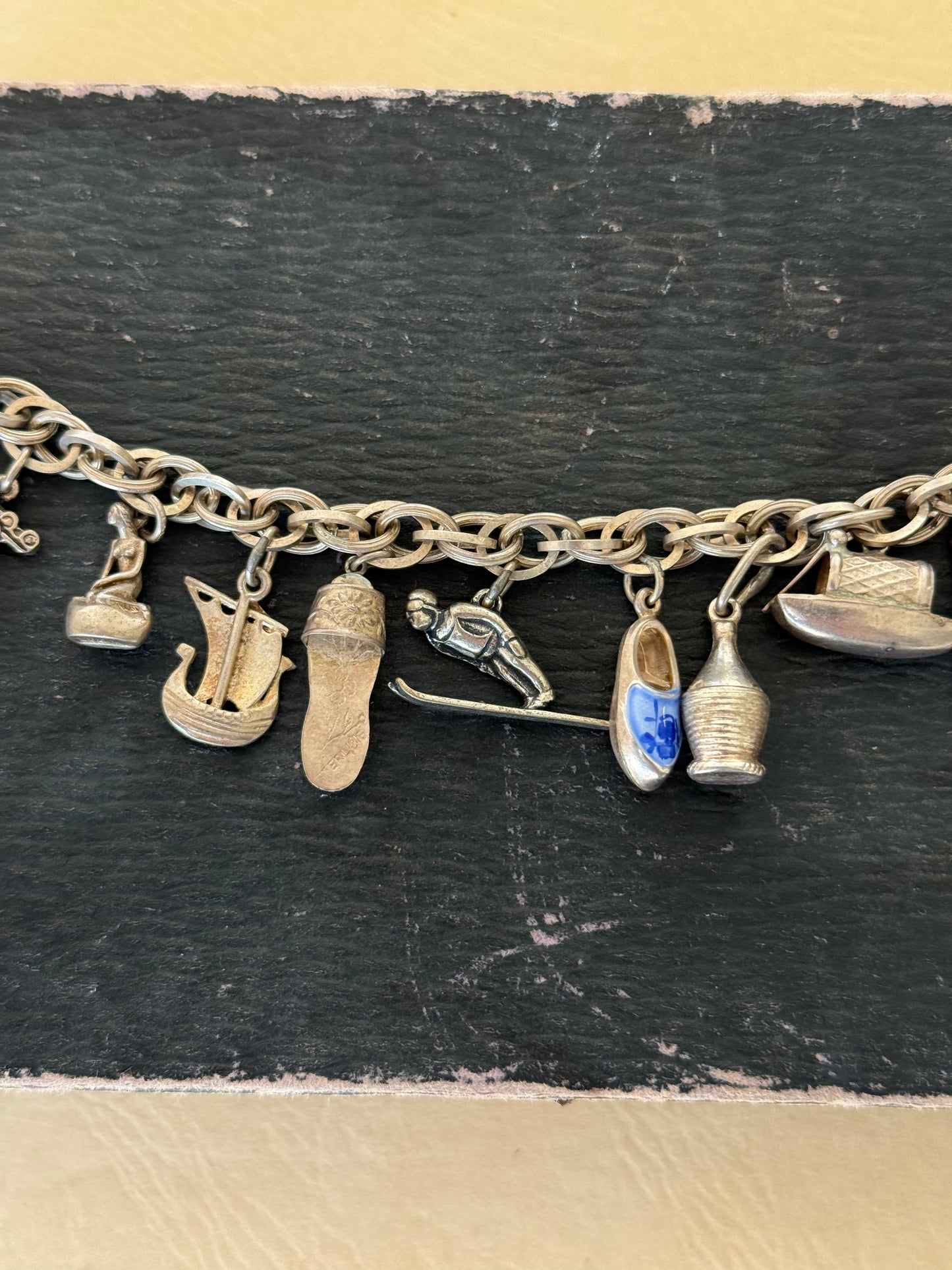 Multi-link Sterling Silver Charm Bracelet  | Various European Charms