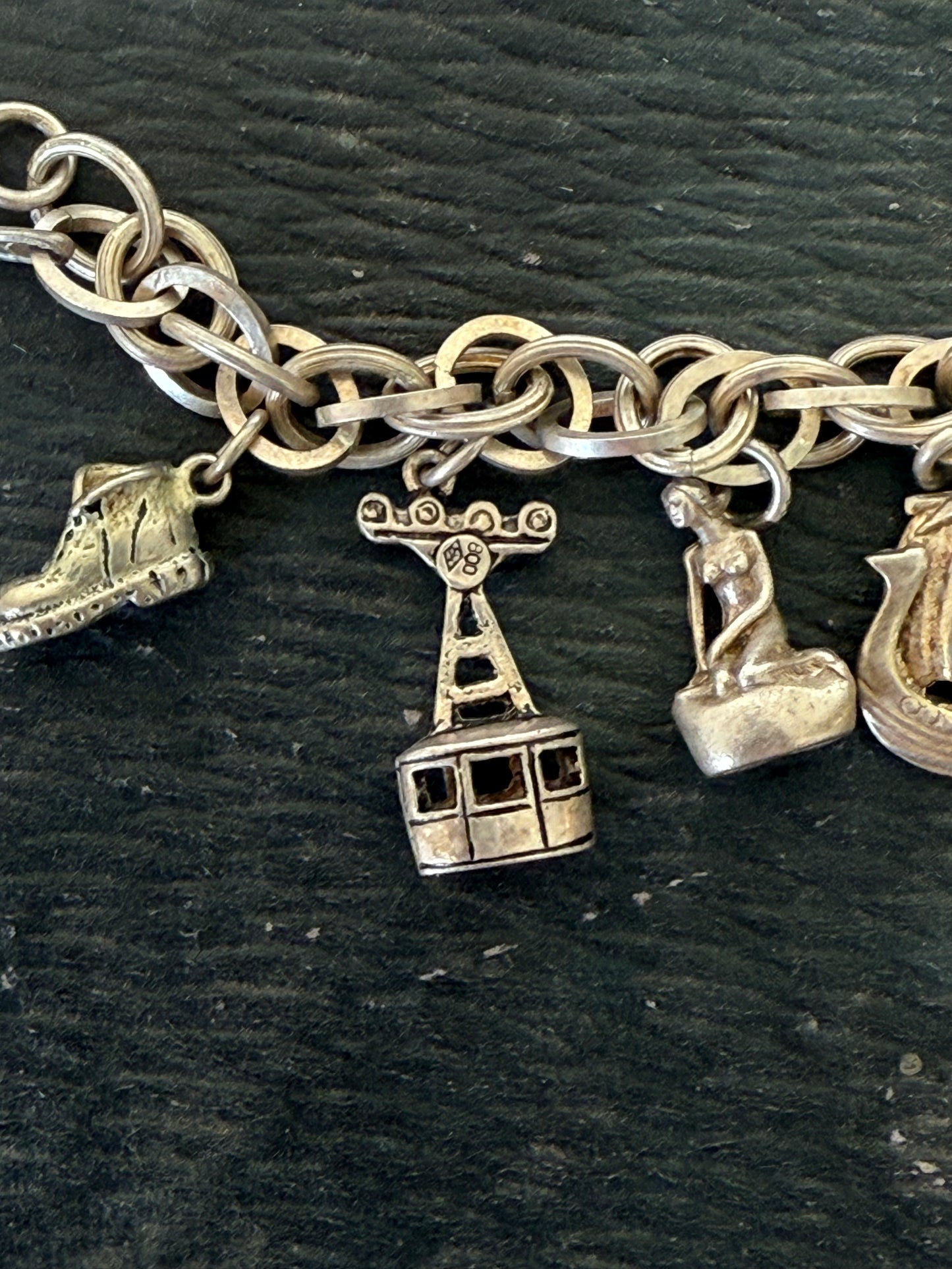 Multi-link Sterling Silver Charm Bracelet  | Various European Charms